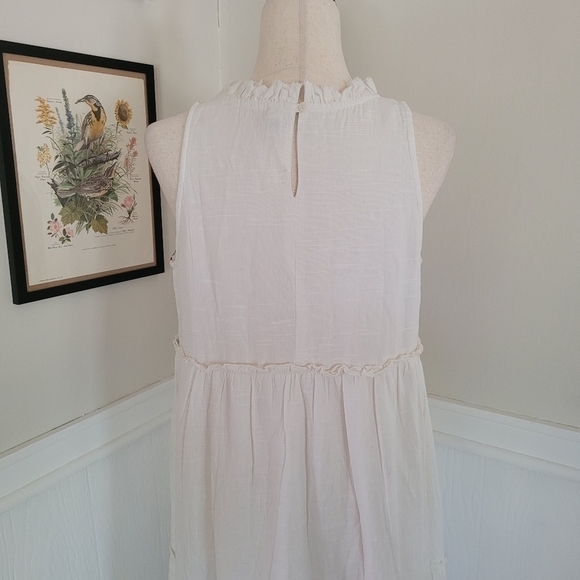 RAGA Panama Cotton Embroidered Tiered Halter Maxi Dress Size Medium - Picture 8 of 12